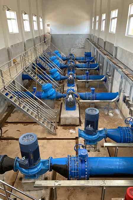 KPS系列单级双吸宝威体育（中国）官方网站在江西会昌润泉10万吨县城供水使用现场