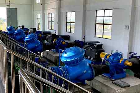 KPS系列单级双吸宝威体育（中国）官方网站在江西湖口润泉城乡一体化供水项目使用现场