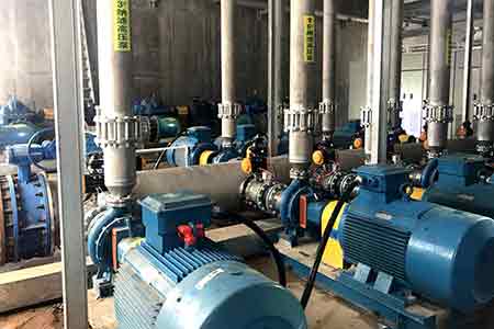 KCC系列化工宝威体育（中国）官方网站和KPS系列单级双吸宝威体育（中国）官方网站在三水佳利达污水处理有限公司使用现场