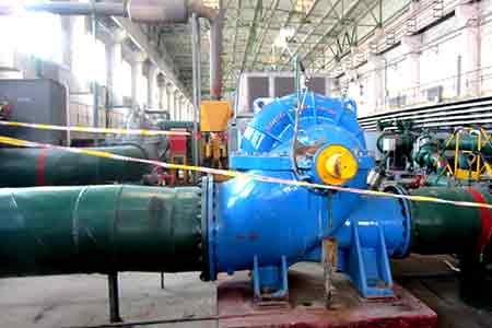 KPS系列单级双吸宝威体育（中国）官方网站在酒钢节能改造项目中使用-现场